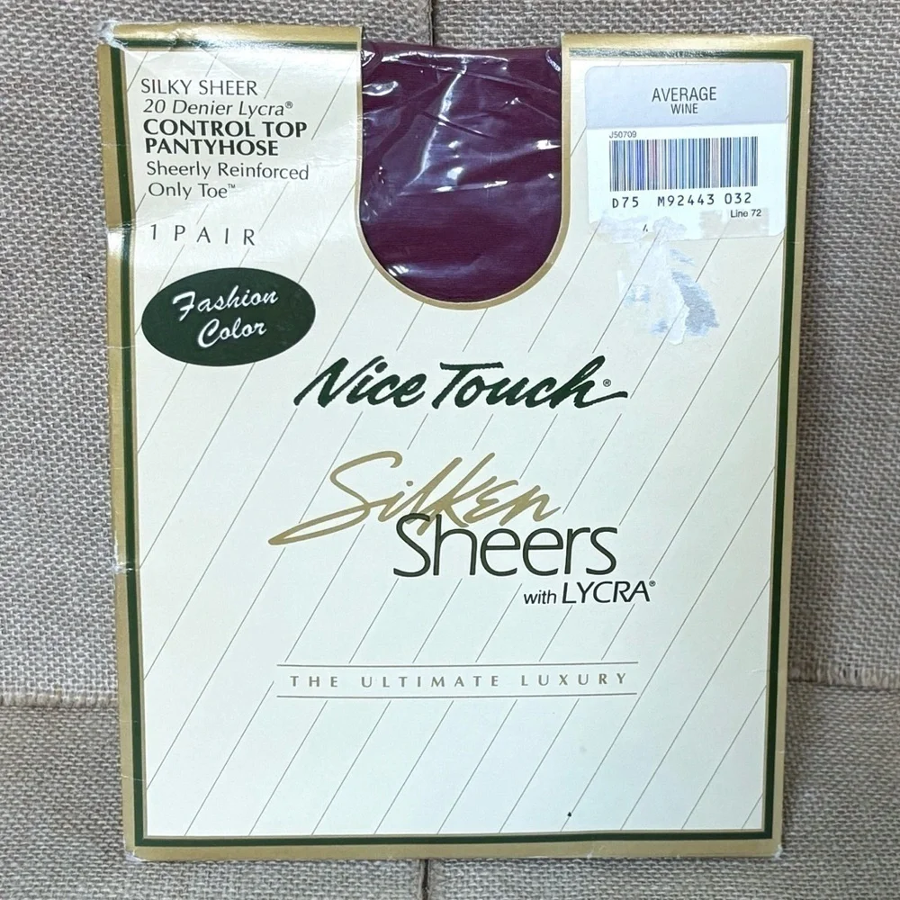Vintage Wine Pantyhose Sz Average Control Top Goth Core Whimsigoth Dark Romance